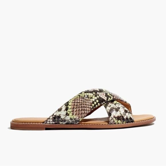 MADEWELL The Skyler Slide Sandal in Snake Embossed Leather - 7 - Picture 3 of 10